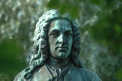 Bronzen beeld van Carl Linnaeus