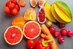 Groente en fruit met natuurlijk lycopeen