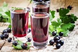 Drie glazen cassis Drie glazen cassis