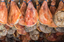 Bosjes muizendoorn tussen drogende 'hespen' Bosjes muizendoorn tussen drogende 'hespen'