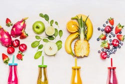 Illustratieve fruitsmoothies Illustratieve fruitsmoothies