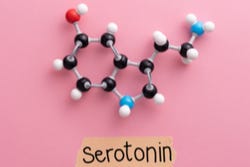 Molecuulmodel van serotonine Molecuulmodel van serotonine