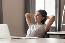 Ontspannen vrouw Ontspannen vrouw