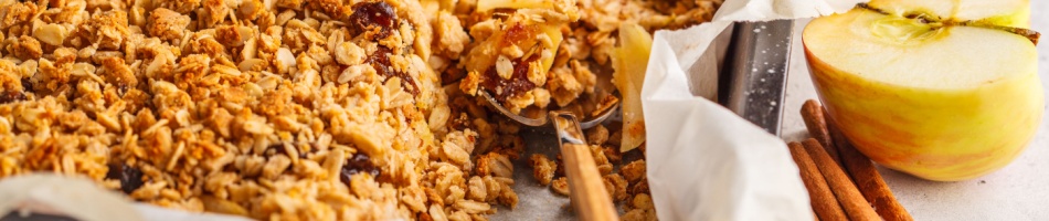 Vezelrijke havermout appeltaart