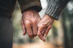 Oude handen: hand-in-hand