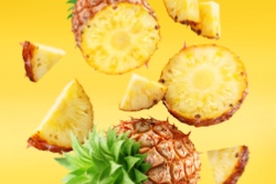 Ananasstukjes in de lucht Ananasstukjes in de lucht