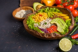 Voeding met mineralen en vitamines: fruit en groente
