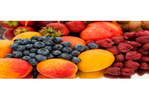 Groente- en fruitsoorten met verschillende kleurpigmenten