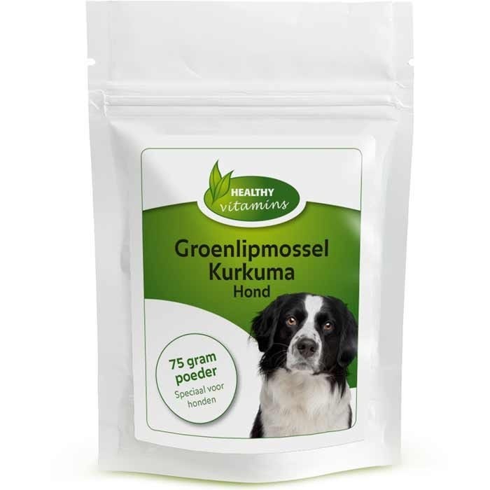 Groenlipmossel-Kurkuma Hond | 75 gram | Vitaminesperpost.nl