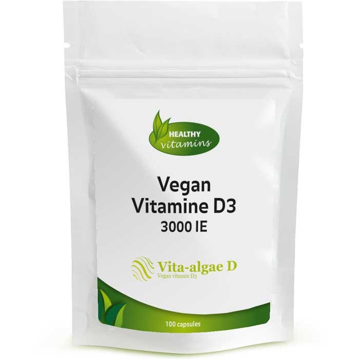 Afbeelding van Vegan Vitamine D3 3000 IE | 100 capsules | Vita-algae D™