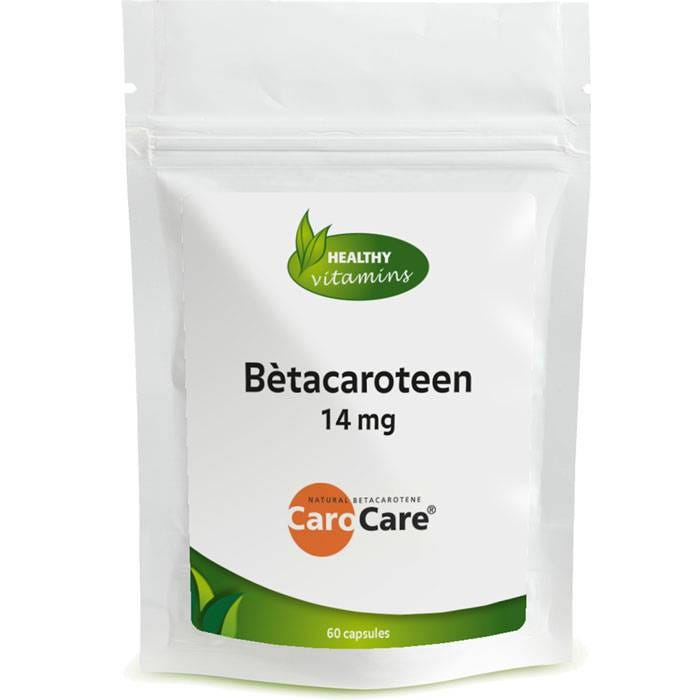 Betacaroteen 14 mg | 60 vegan capsules | Bruiningscapsules | Vitaminesperpost.nl