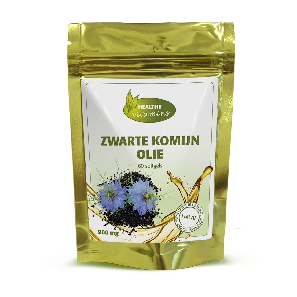 Zwarte Komijnolie (Gold) | 900 mg | 60 softgels | Vitaminesperpost.nl