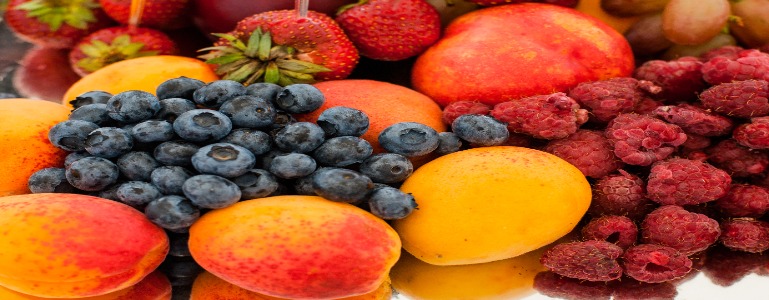 Groente- en fruitsoorten met verschillende kleurpigmenten
