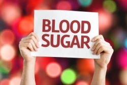 Plaatje van bord met blood sugar Plaatje van bord met blood sugar
