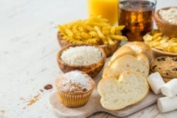 Wit brood, witte pasta en suikerhoudende voeding Wit brood, witte pasta en suikerhoudende voeding