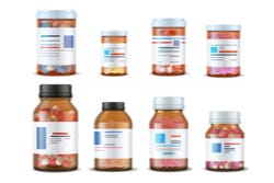 Potjes met voedingssupplementen Potjes met voedingssupplementen