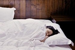 Lekker slapende vrouw Lekker slapende vrouw