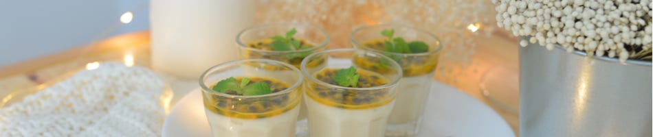 Passivrucht panna cotta