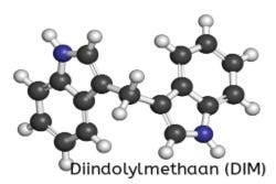 Molecule van DIM (diindolylmethaan) Molecule van DIM (diindolylmethaan)