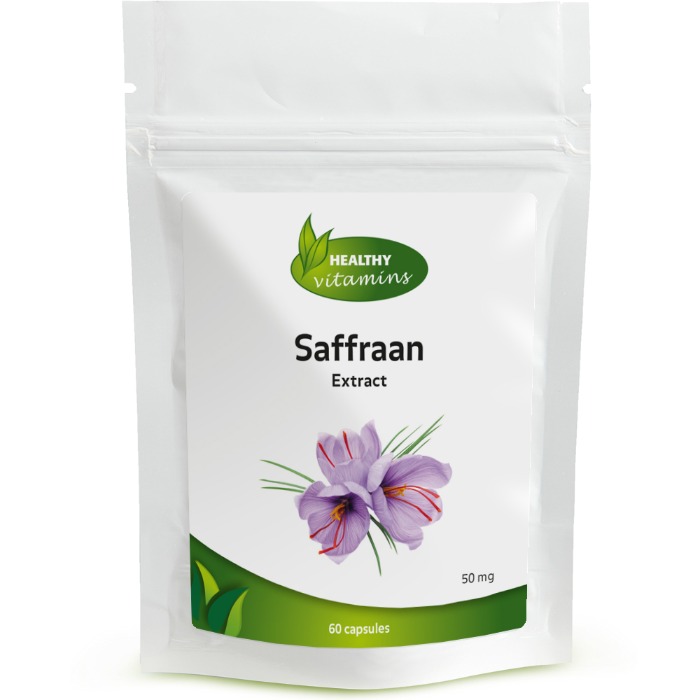 Zakje met capsules met saffraanextract Zakje met capsules met saffraanextract