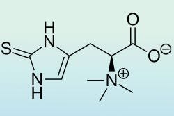 Scheikundige notering van L-ergothioneïne Scheikundige notering van L-ergothioneïne